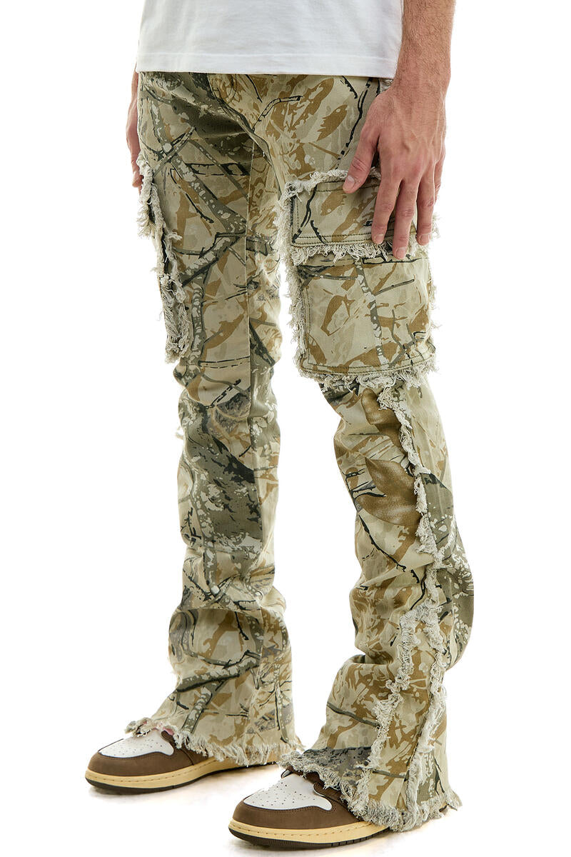 KDNK RAW CARGO CAMO GREY STACKED FLARE