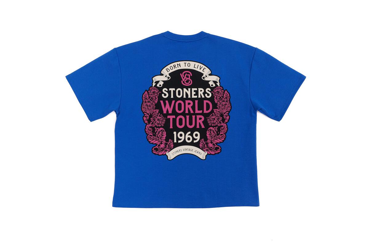 Stoner Floral All Royal Blue T-Shirt