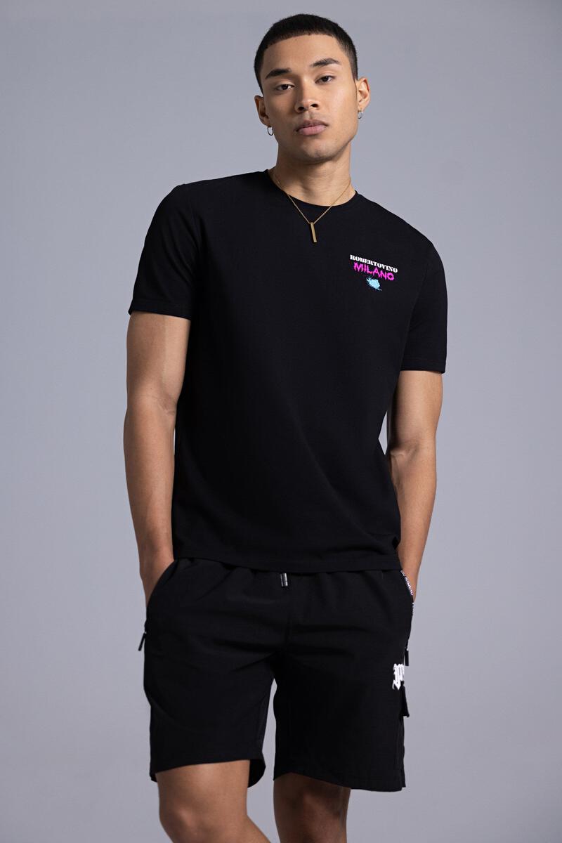 Roberto Vino Milano Blue Riviera Black T-Shirt