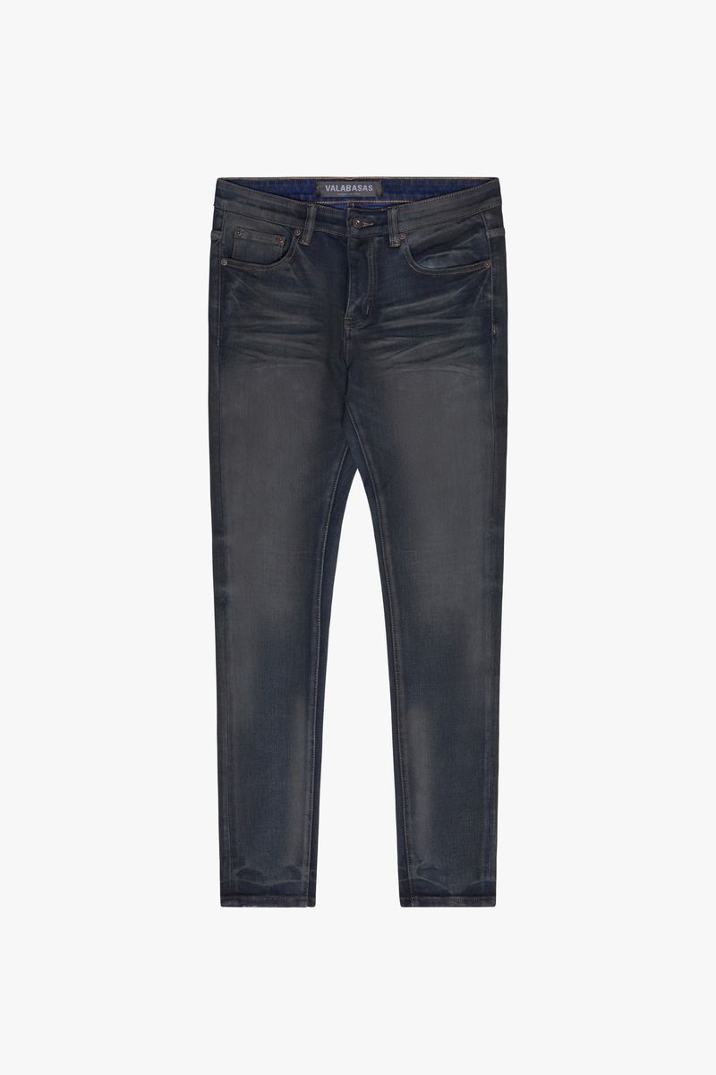 Valabasas "MR. FLEX" DARK DIRTY WASH 4 WAY STRETCH SKINNY JEAN