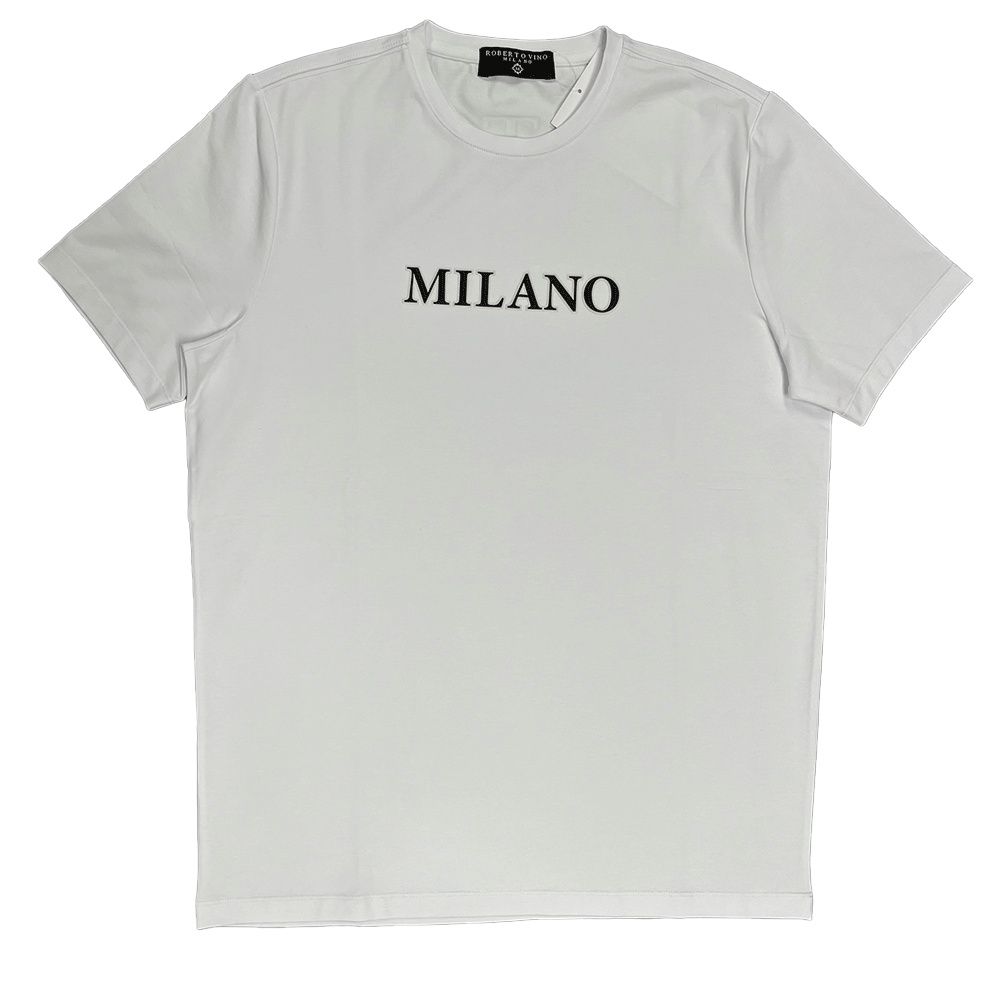 Roberto Vino Milano Vino Shoulder White T-Shirt