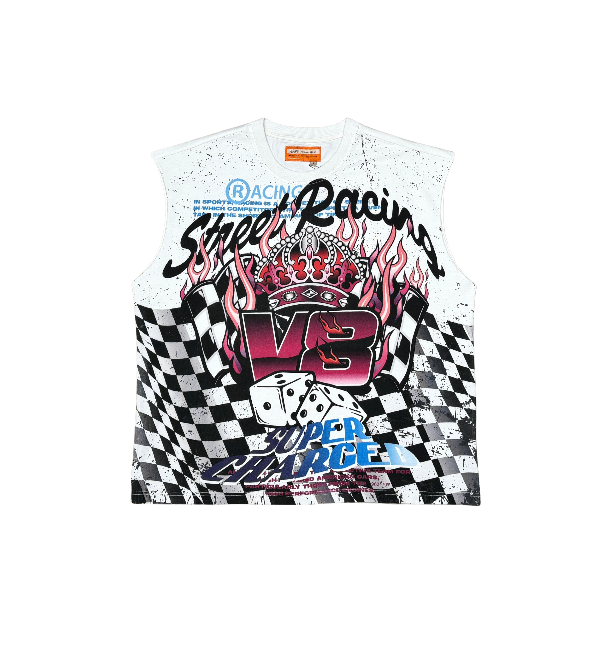 Eleve Super Charged Sleeveess Tshirt (EV8027-WHT)