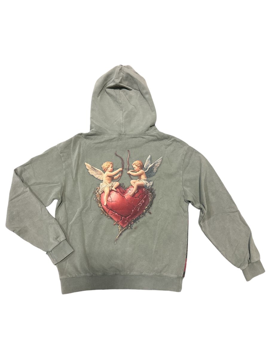 Concept "Angel" Lt Olive Wash Hoodie