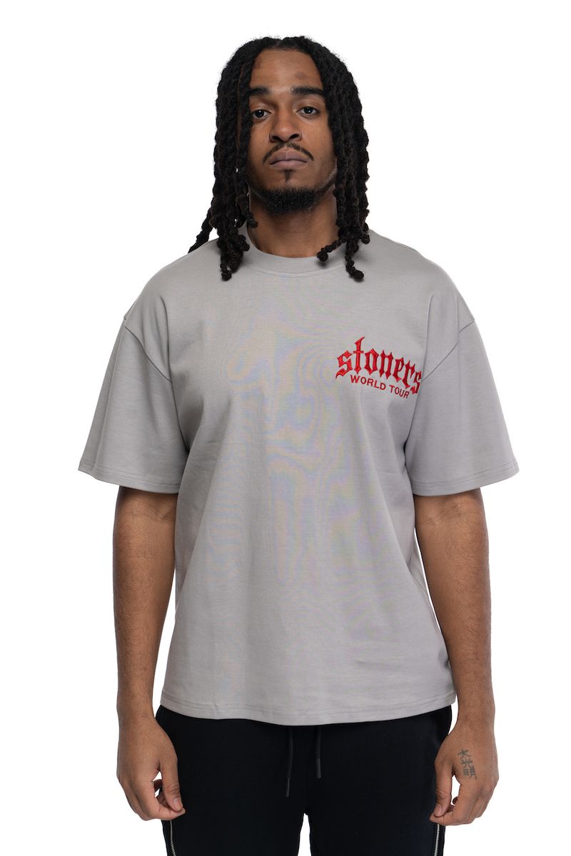 Stoner Barbed Wire All Grey T-Shirt