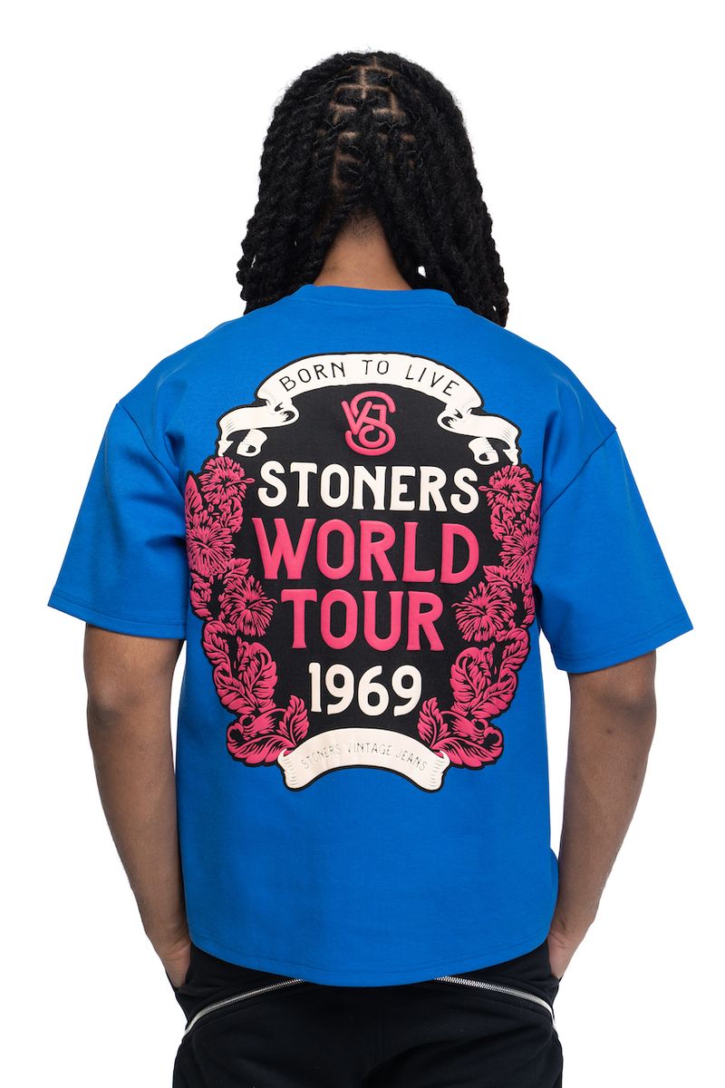 Stoner Floral All Royal Blue T-Shirt