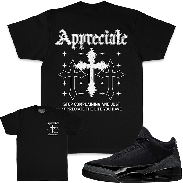 Million Dolla Motive Appreciate Crosses - Black T-Shirts