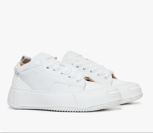 VALABASAS "VISION" WHITE LEATHER LOW TOP (VLBS-100LOW)