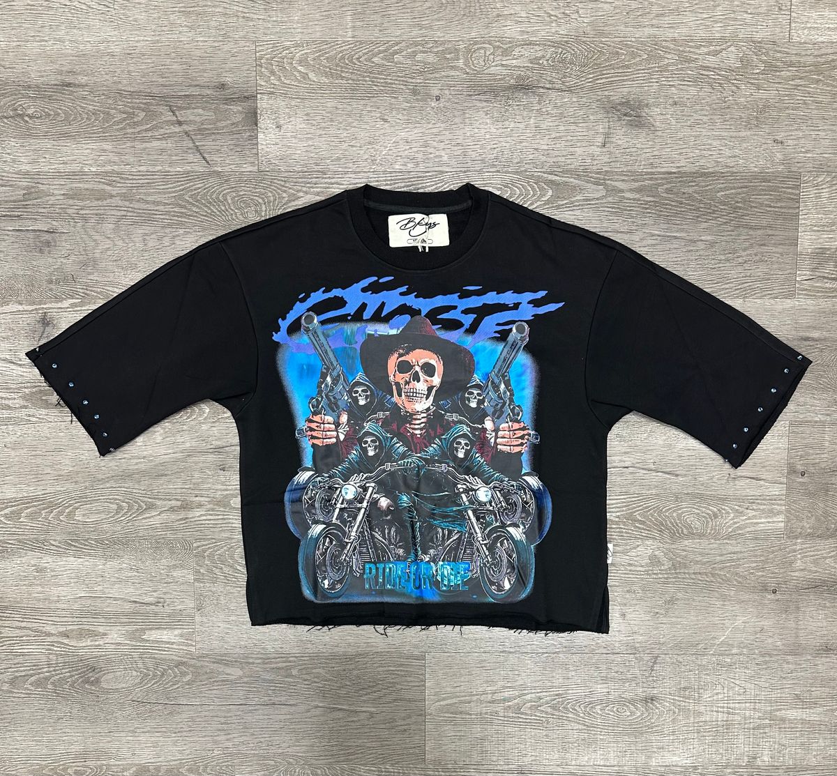 Bkys Ghost Cropped Black T-Shirt