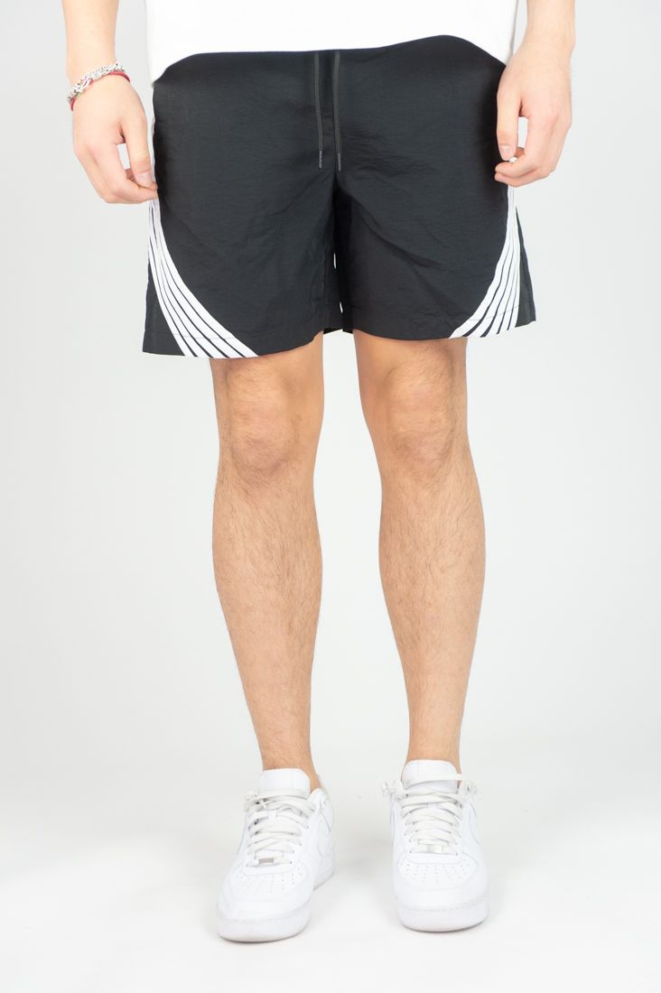 Rebel Minds Black / White Stripe Nylon Shorts