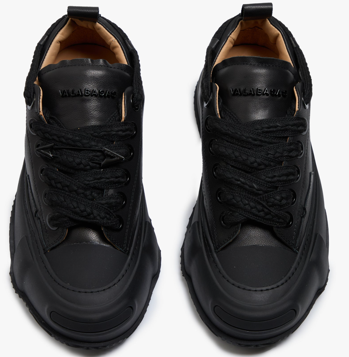VALABASAS "VISION" BLACK LEATHER LOW TOP (VLBS-100LOW)