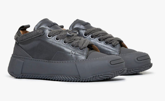 VALABASAS "VISION" CHARCOAL  LEATHER LOW TOP (VLBS-100LOW)