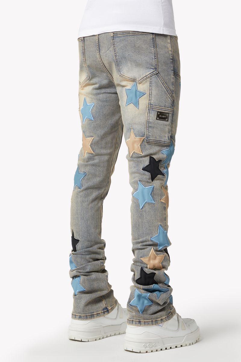 Guapi Powder Blue Vintage Stars Denim