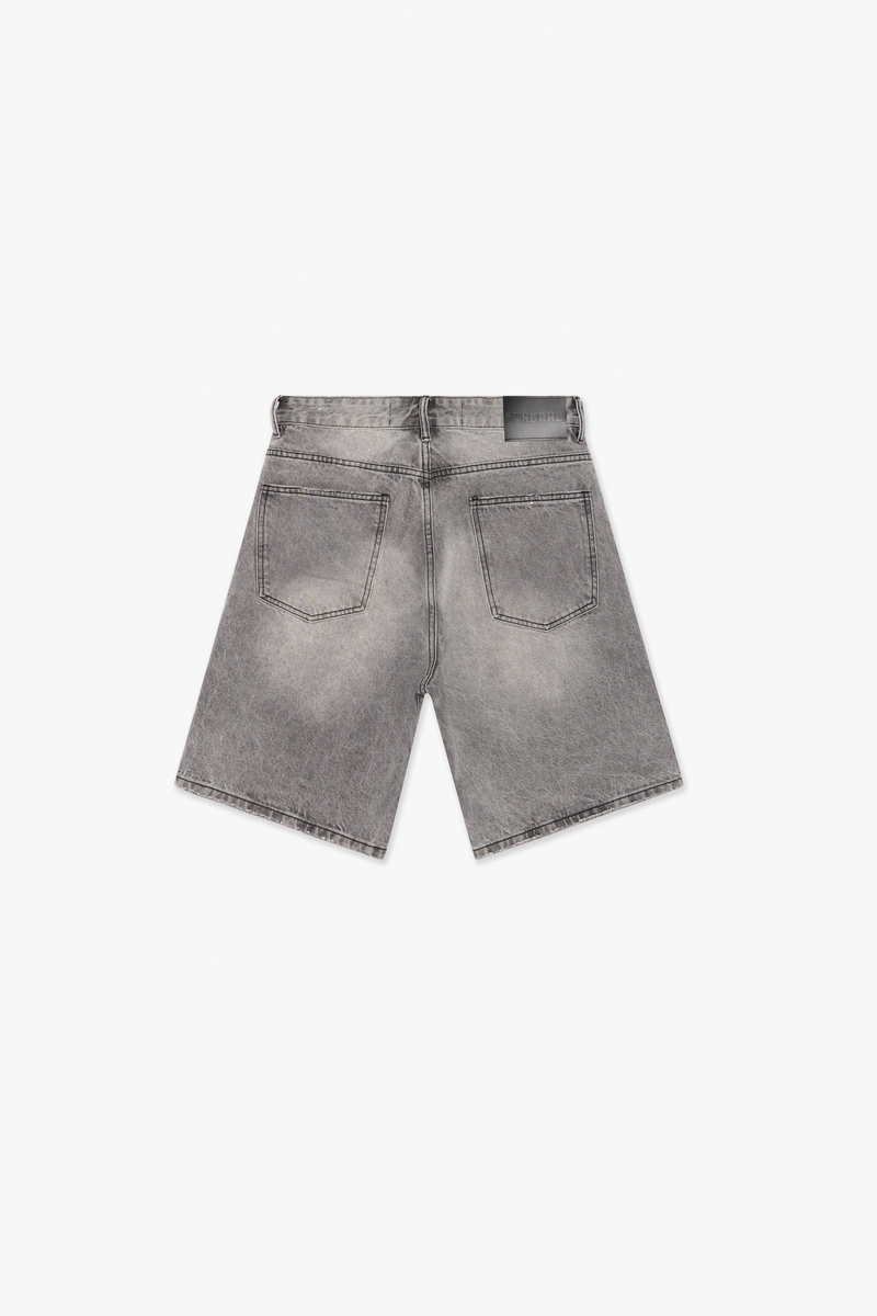 6th Nbrhd "District " Grey Denim Shorts
