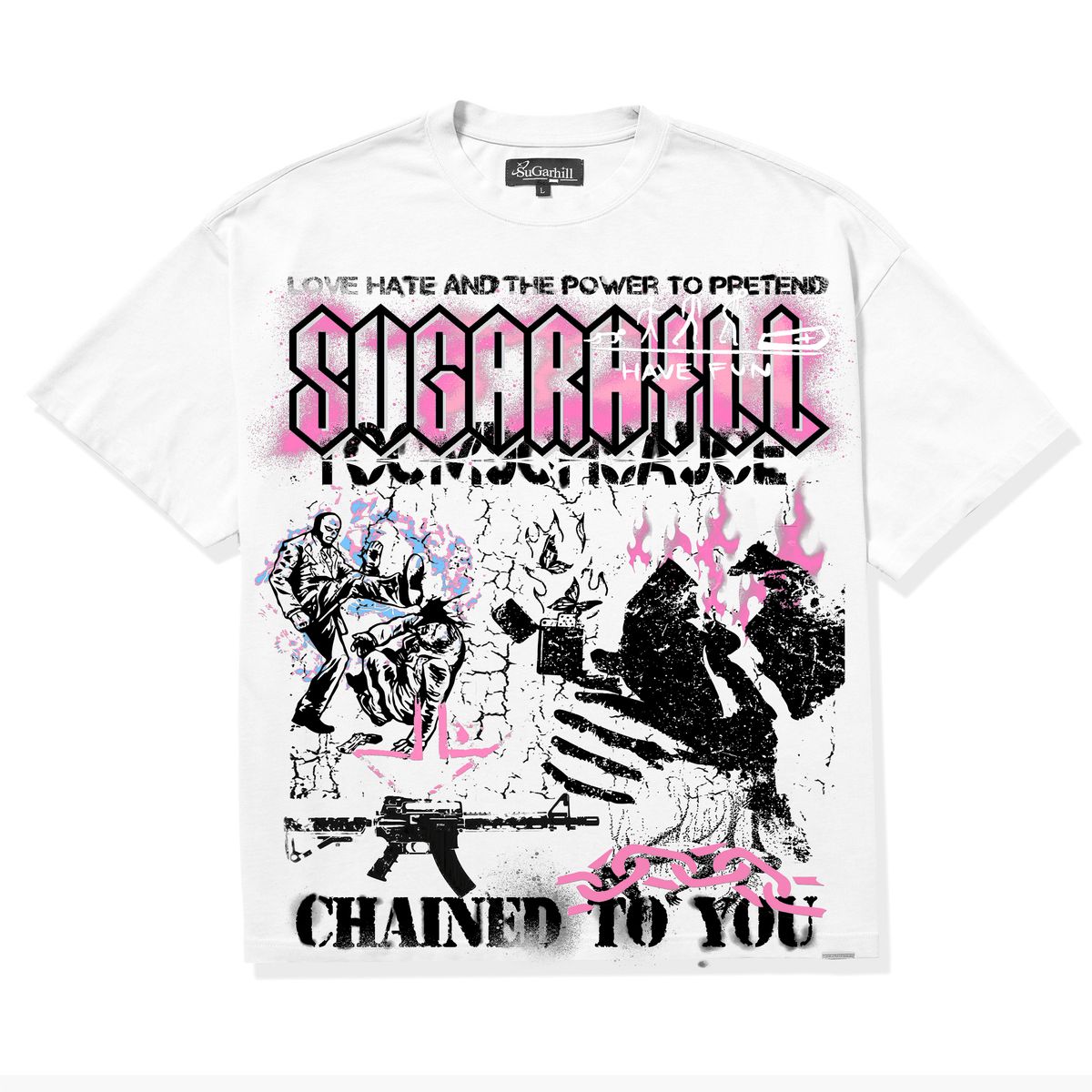 Sugarhill "PRETENDER" T-SHIRT (WHITE) (SH25-SUM2-07)