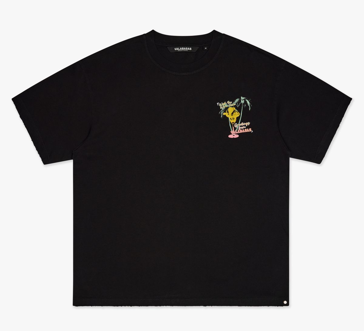 Valabasas "GREETINGS" TEE (VLBS-VT1-1023) BLACK