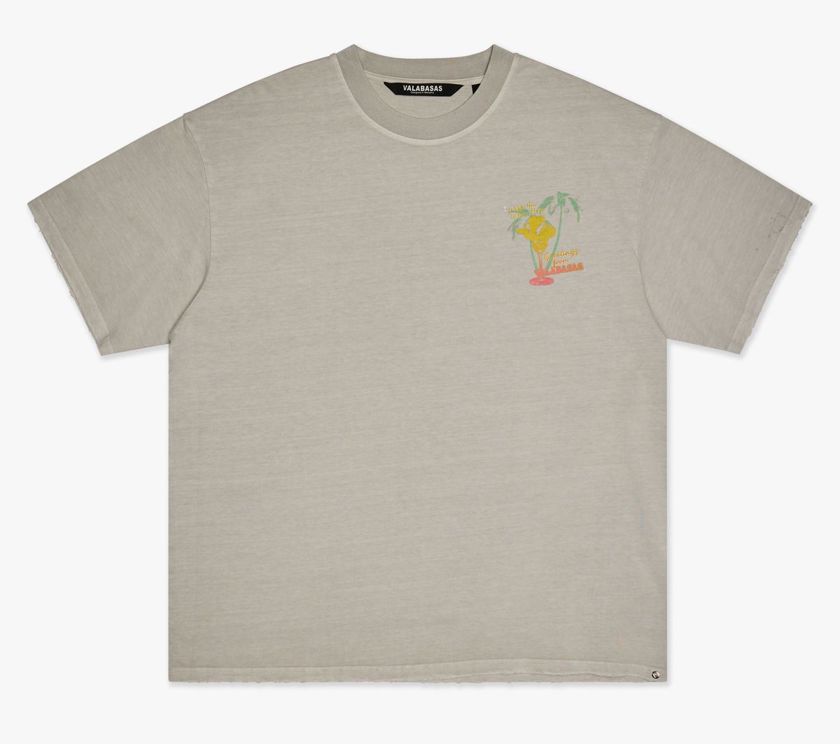 Valabasas "GREETINGS" TEE (VLBS-VT1-1023) LIGHT GREY
