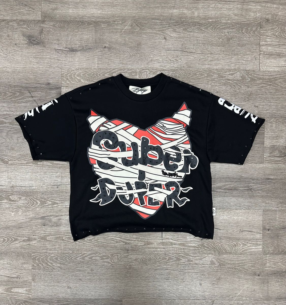 Bkys Super Duper Cropped Black T-Shirt