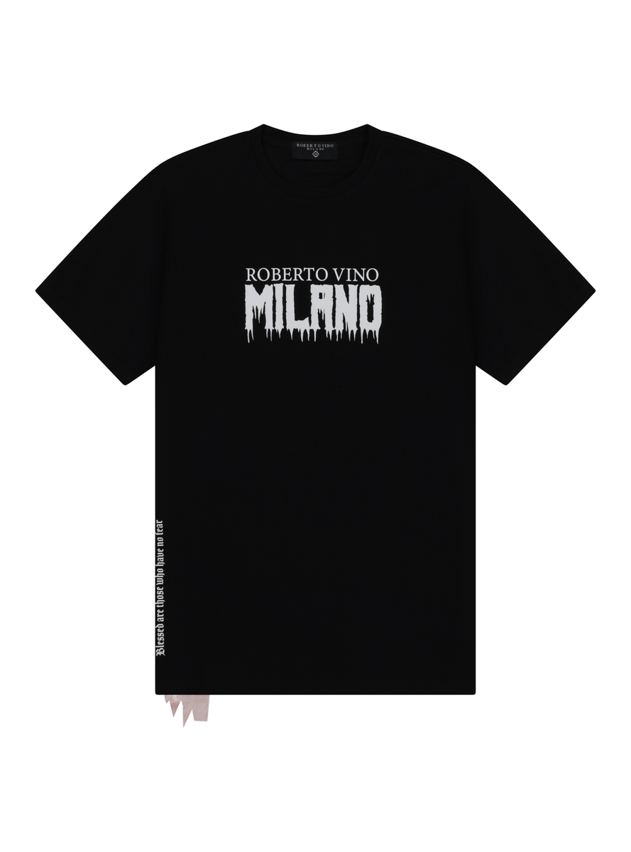 Roberto Vino Milano Brave Snake Black T-Shirt