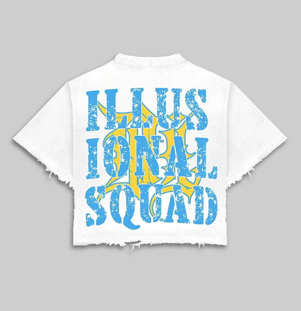 Dark Illusions (Alien) Cropped White Tee