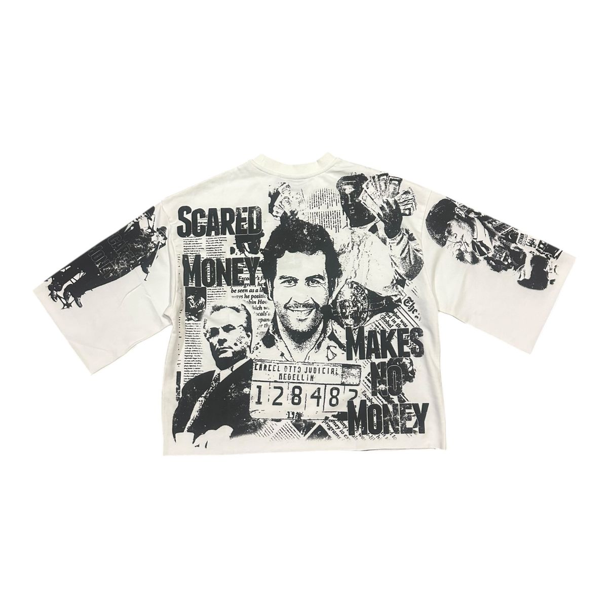 Concept "Scared $ Crop" White T-Shirt