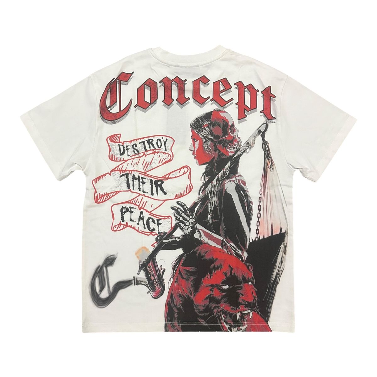 Concept "Destroy" White T-Shirt