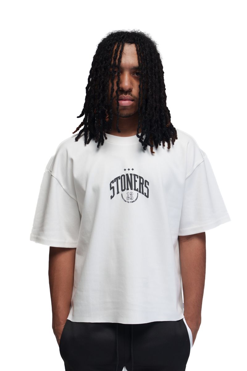 Stoner Varsity Icons Vintage White T-Shirt
