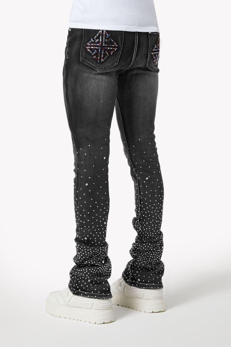 Guapi Iron Grey Embellished Denim