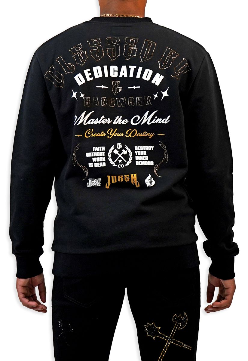 Juren Dedication And Handwork Black/Gold Crewneck