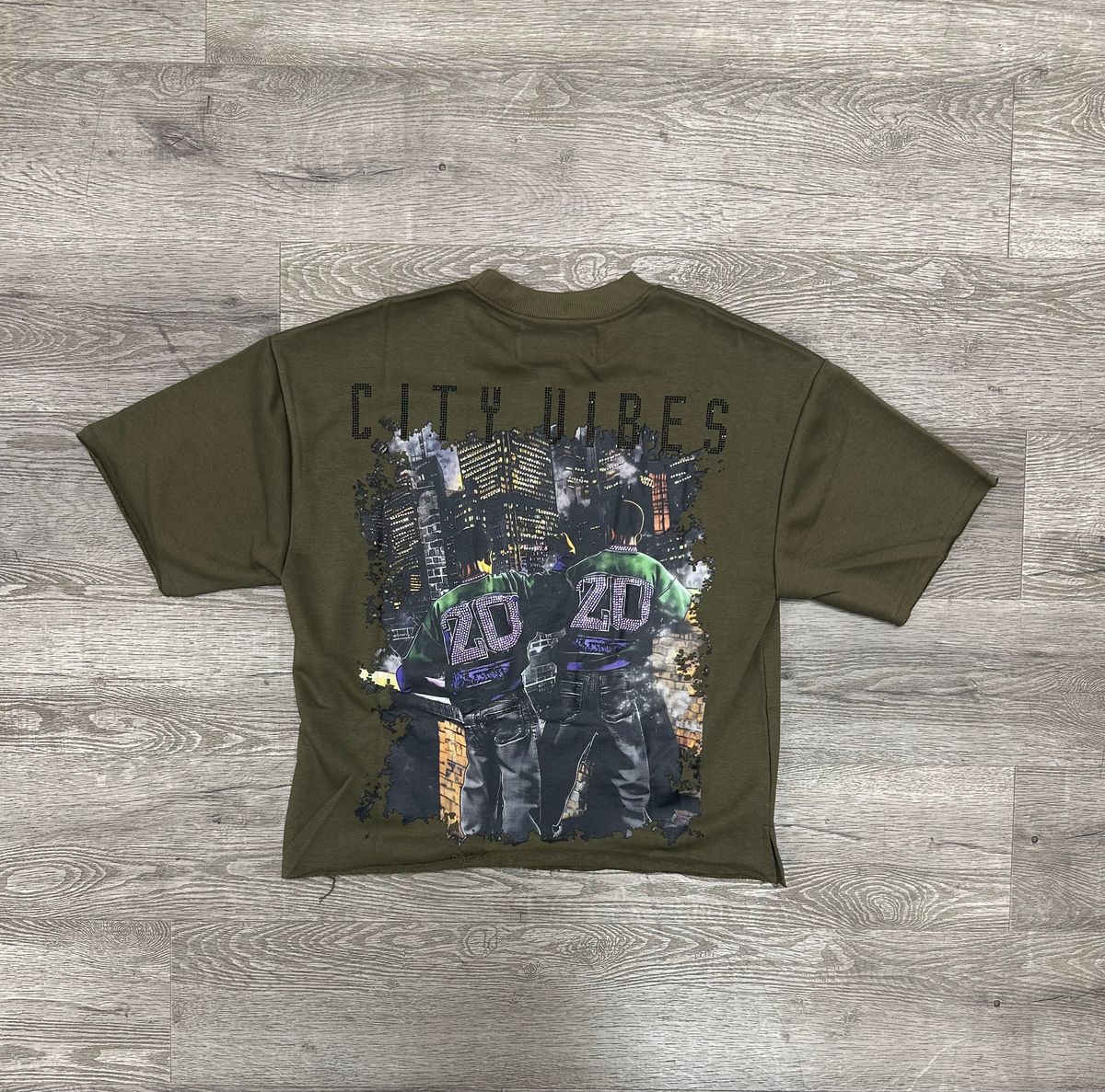 Bkys Vibe Cropped Olive T-Shirt