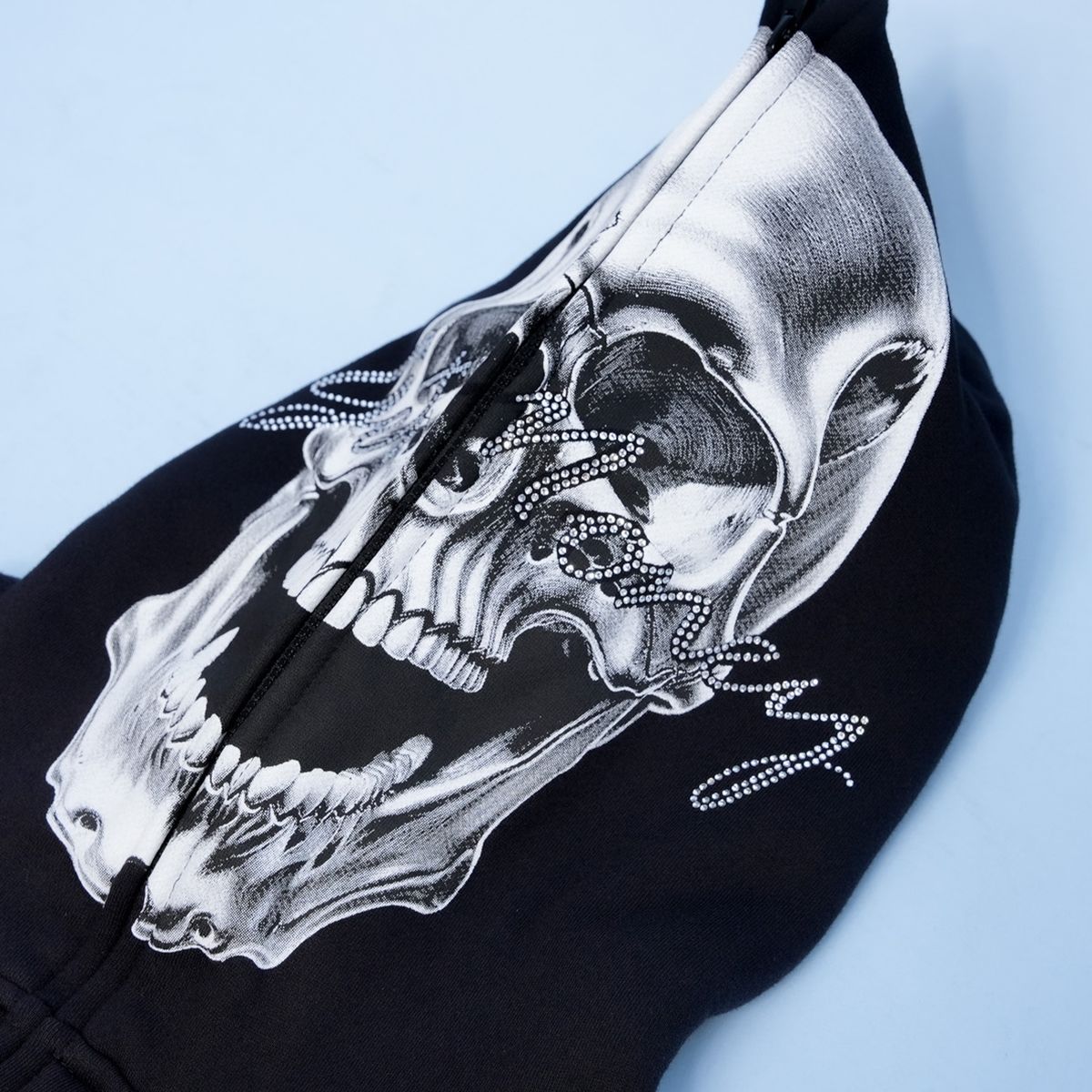 Hasta Muerte T2 Skull - Zip Hoodie "Black"