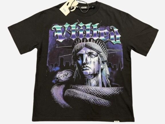 VTILTED "SNAKED" TEE JET BLACK