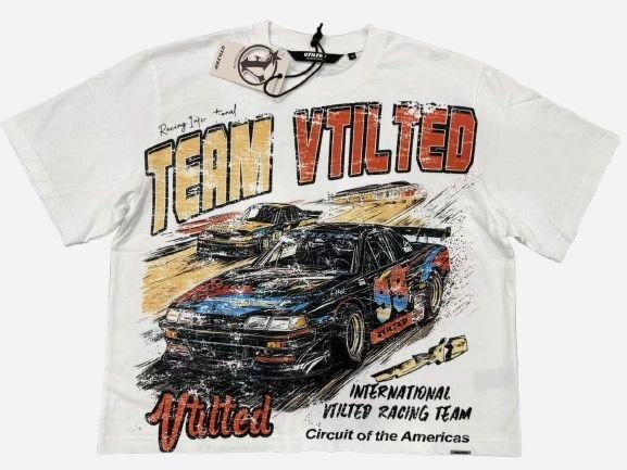 VTILTED "OVERTAKE" CROP TEE WHITE