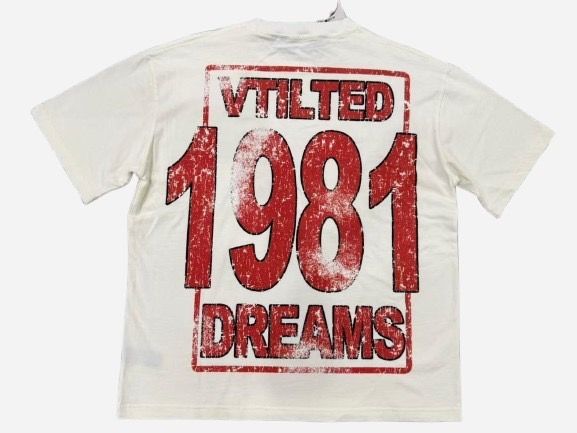 VTILTED "WAR" TEE CREAM