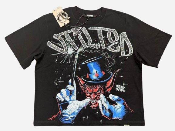 VTILTED "MAGIC" CROP TEE JET BLACK