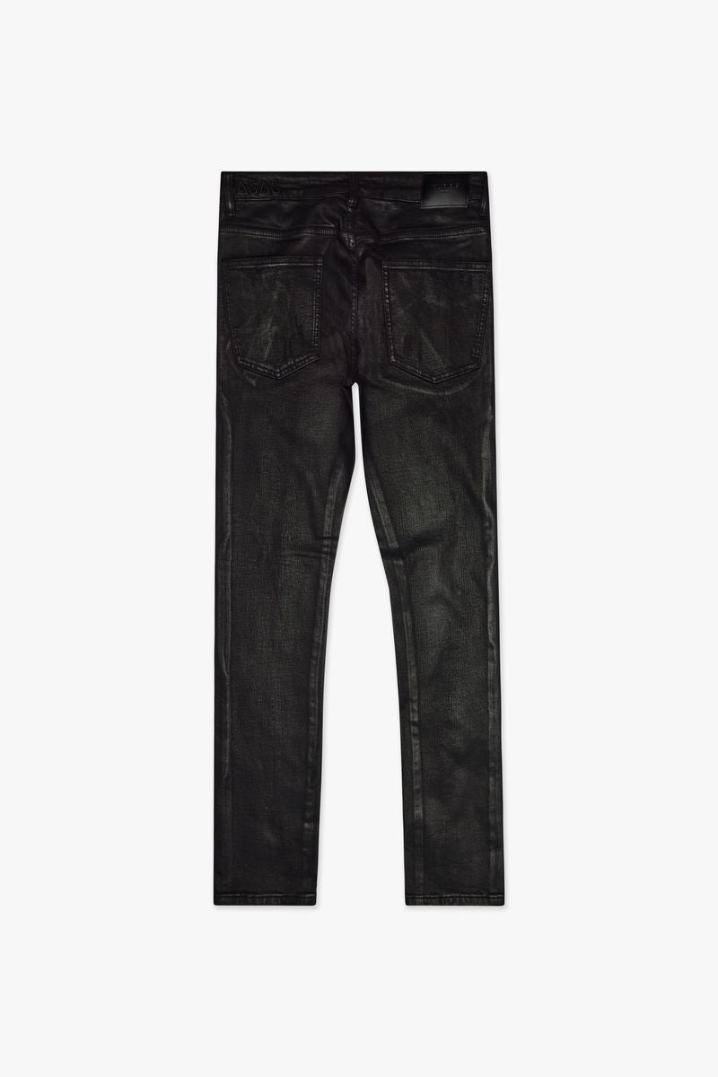 Valabasas "Nitric" Skinny Black Waxed Denim