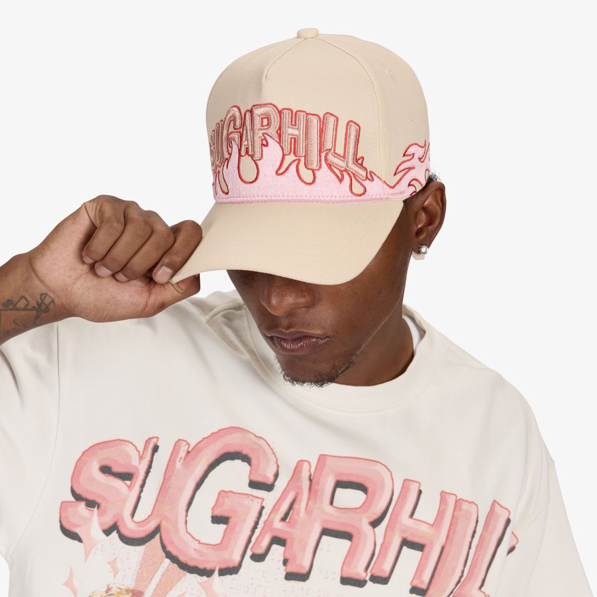 Sugarhill "HotBox " Snapback Cream Hat