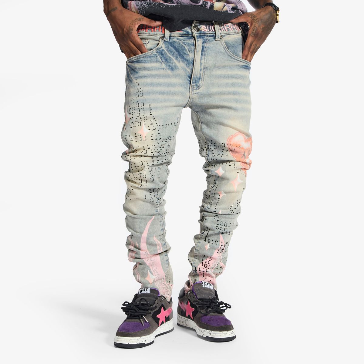 Sugarhill "Disco " Skinny Fit Blue Jeans