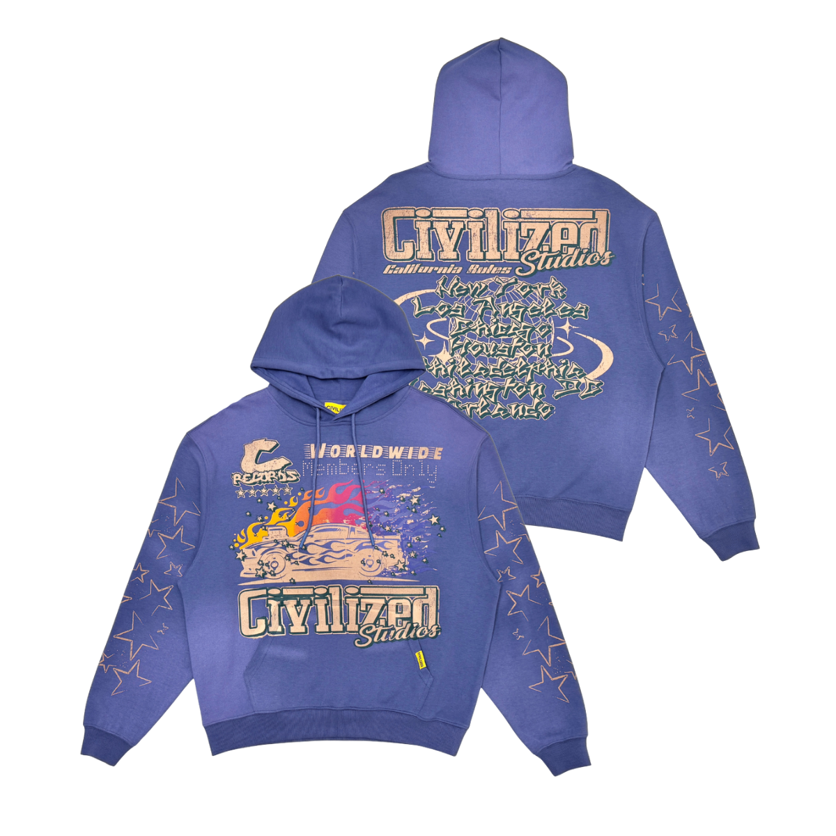 Civilized Members Hoodie Purple