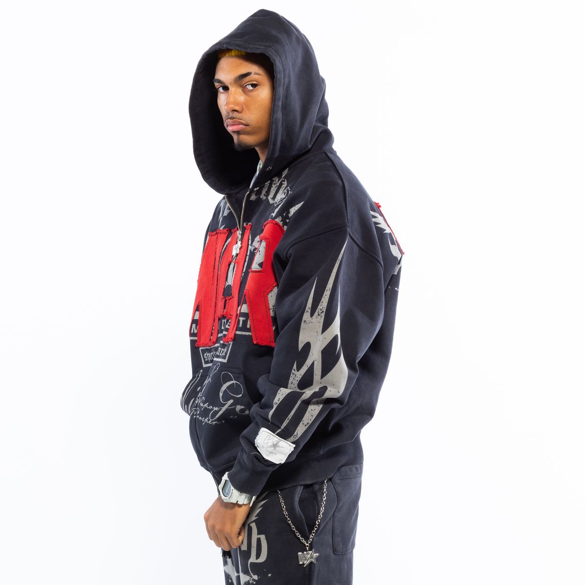 Wrathboy Hard To Kill Fullzip Hoodie Set Black