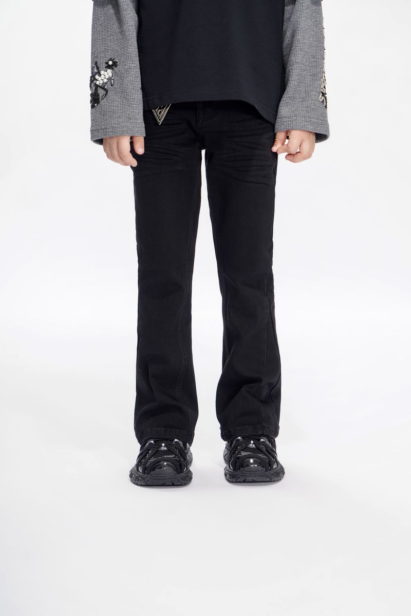 Valabasas Jr Black Flare Stacked Jeans " Kids "