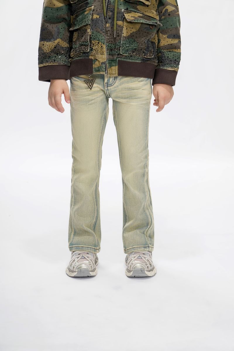 Valabasas Jr Vintage Wash Flare Stacked Jeans " Kids "