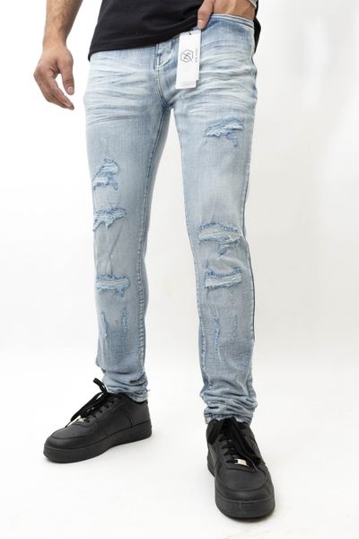Denim Story Skinny Denim light Blue Ripped (DNM-002)
