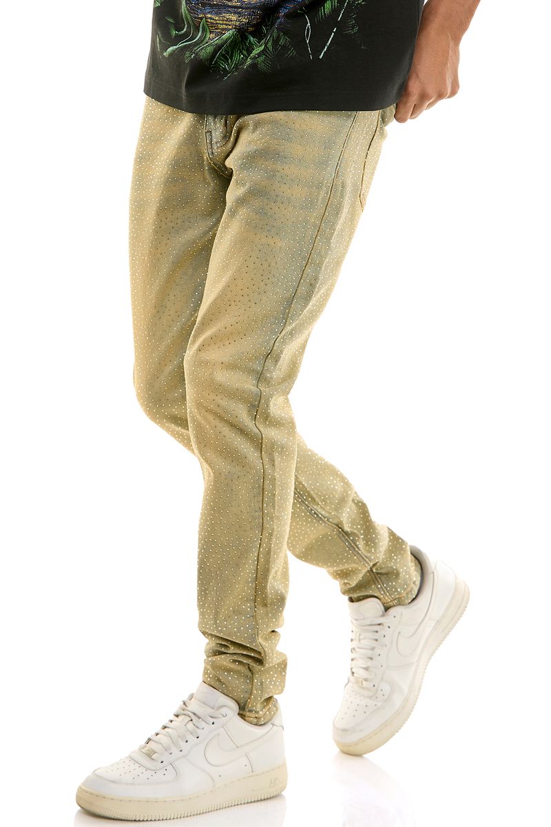 Kdnk Any Season Basic Rhinestone Skinny Ventage Jeans
