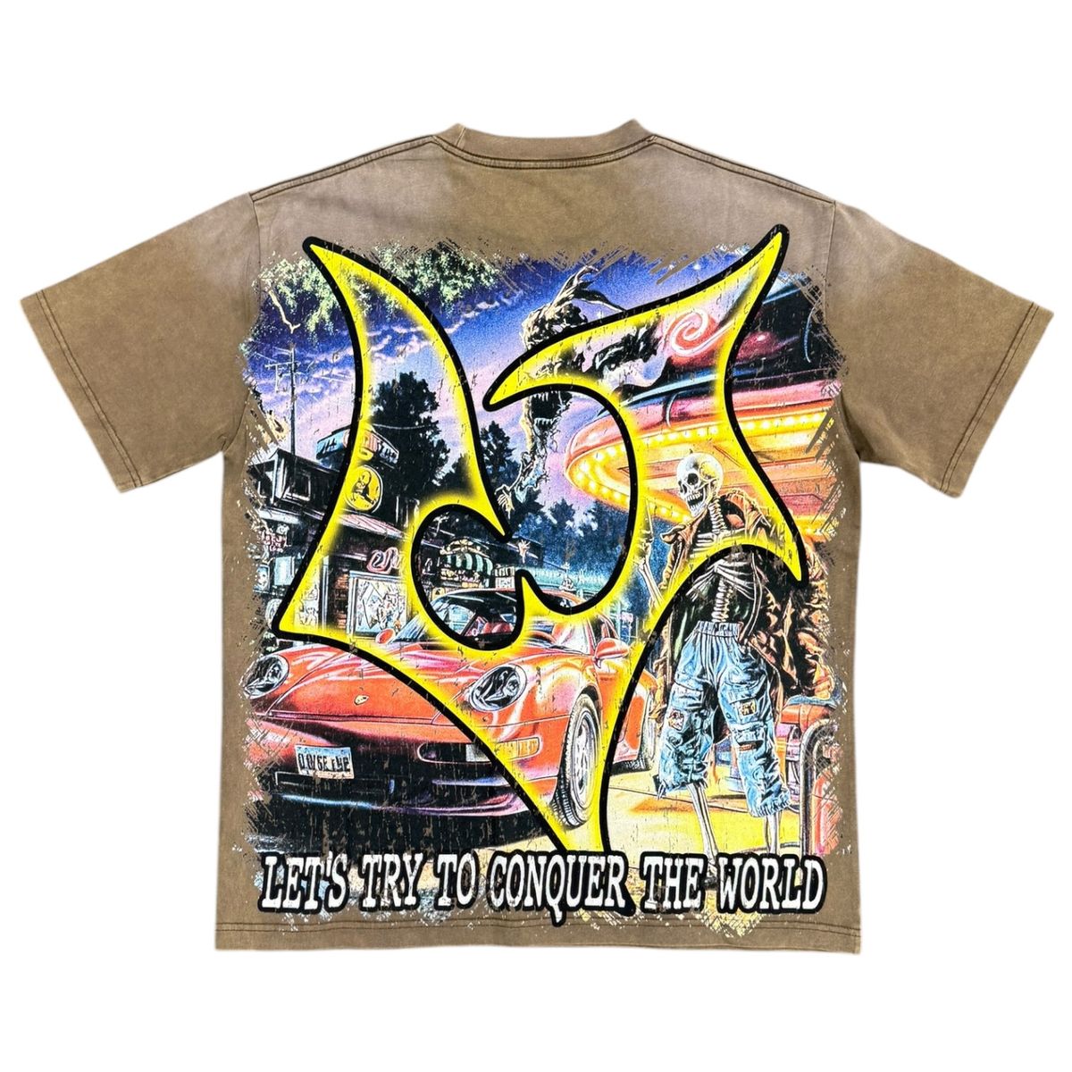 Vtilted "Fantasy" Brown Wash T-Shirt