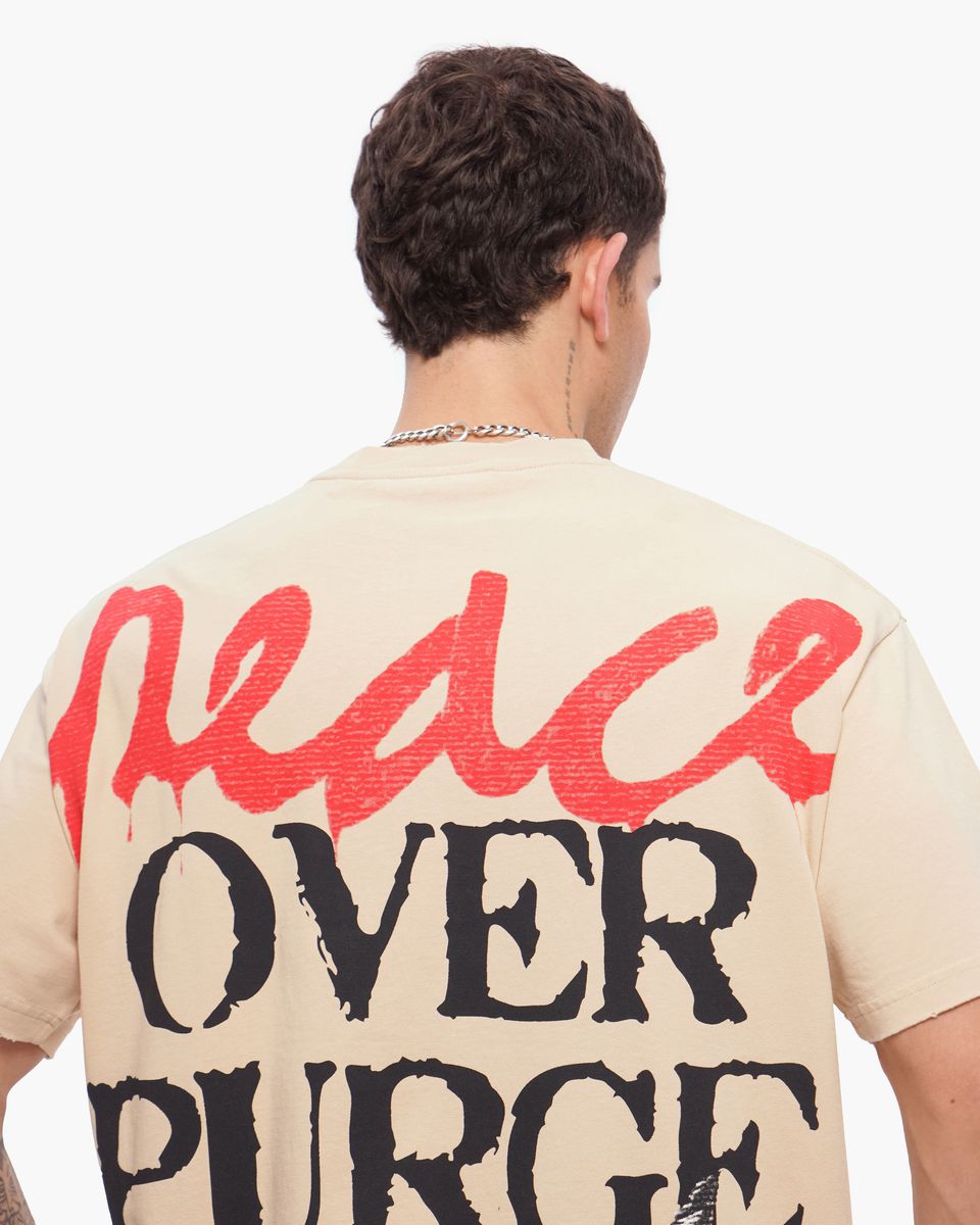 Valabasas "Peace Purge" T-Shirt Beige