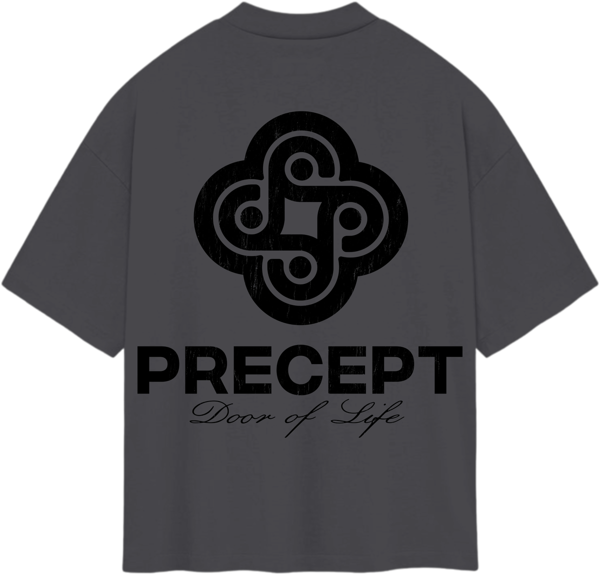 Precept Capitan Gril Printing & Rhinestone Grey T-Shirt