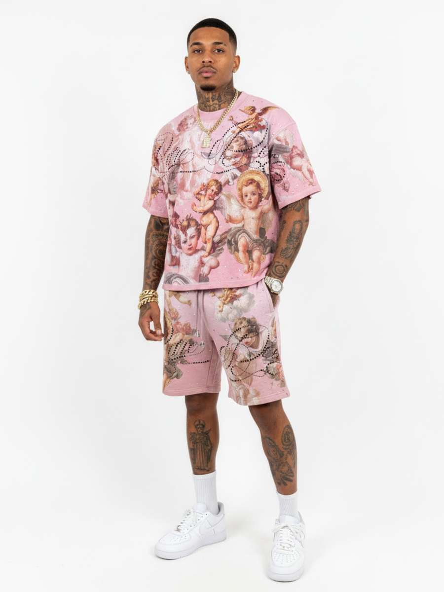 Rare Peace Dust Pink Shorts Set