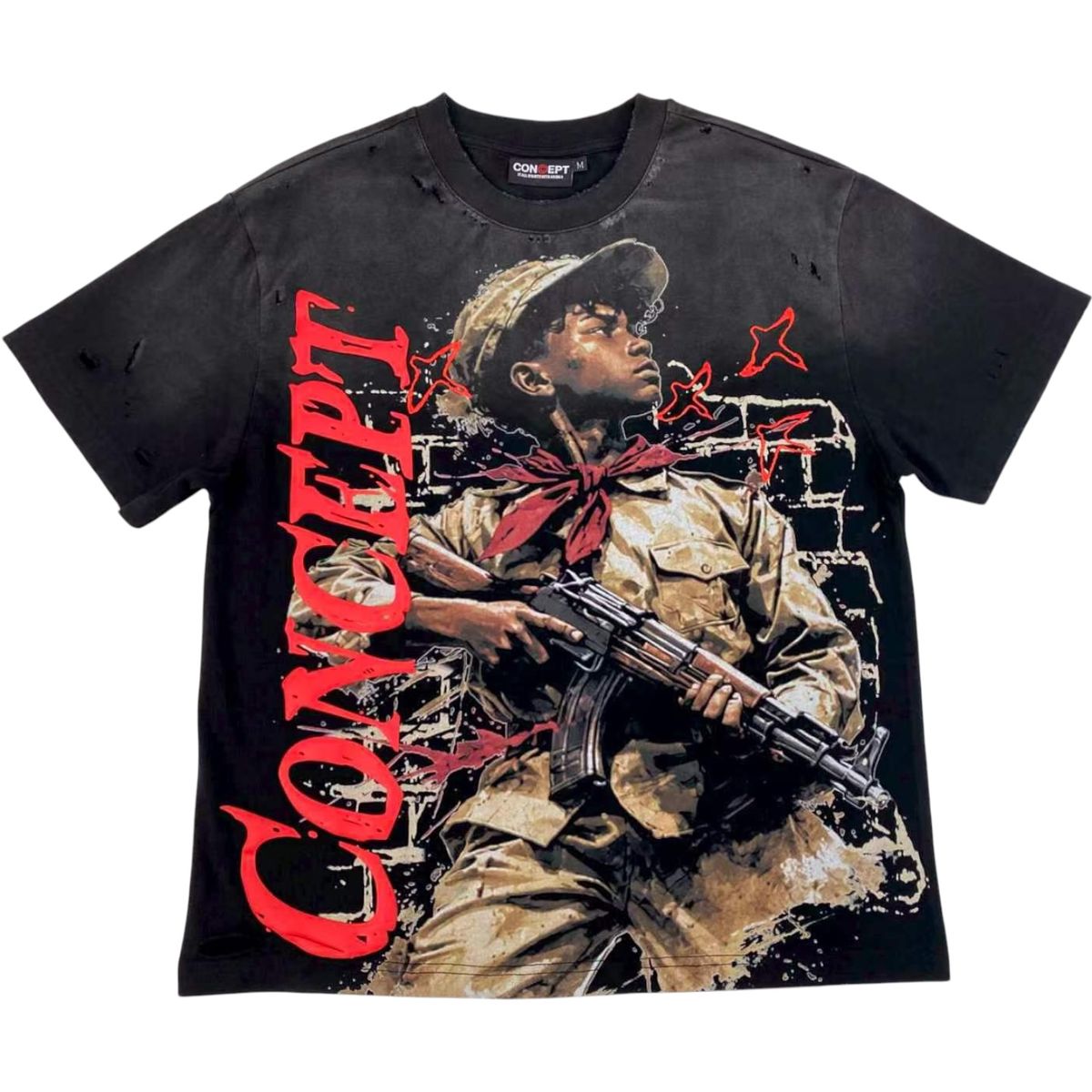 Concept "Soldier" Tee- Blk Wash