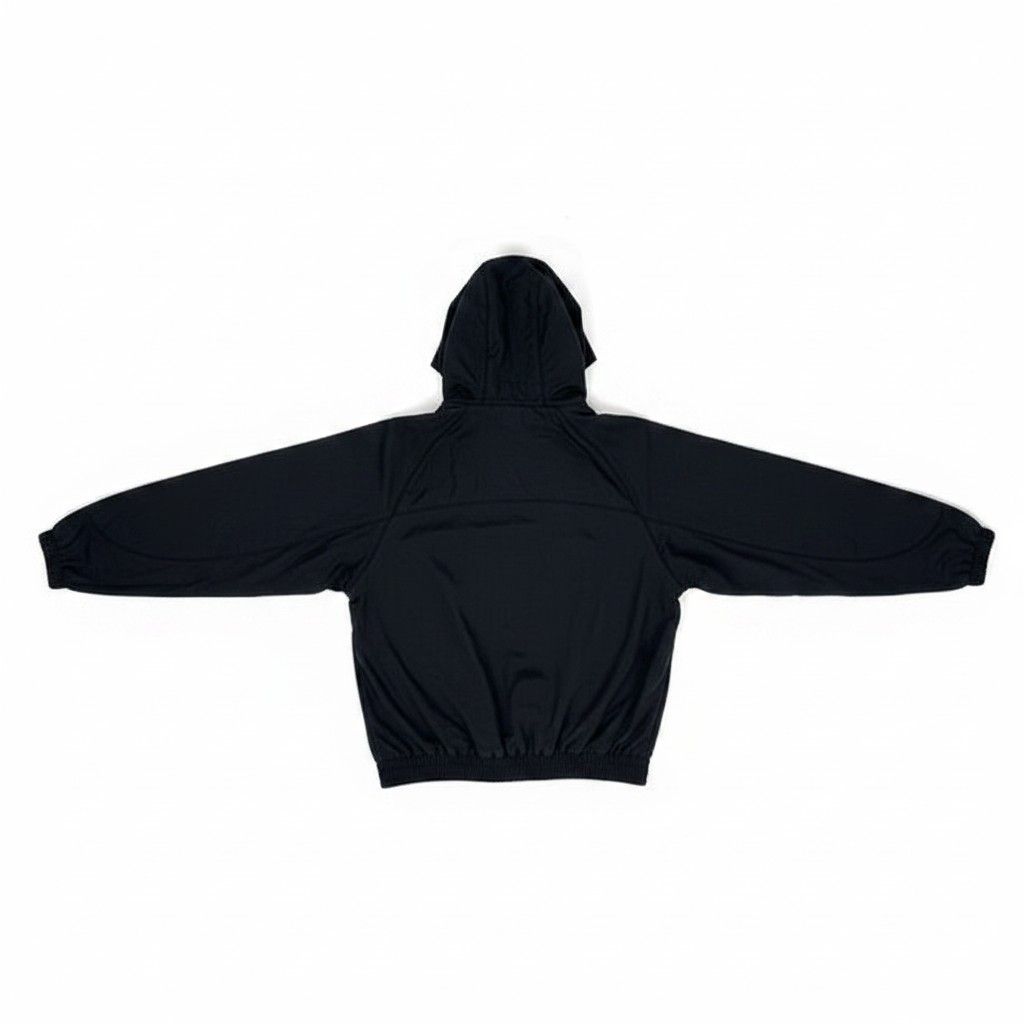 Rebel Minds Crinkle Piping Black Nylon Windbreaker Jacket
