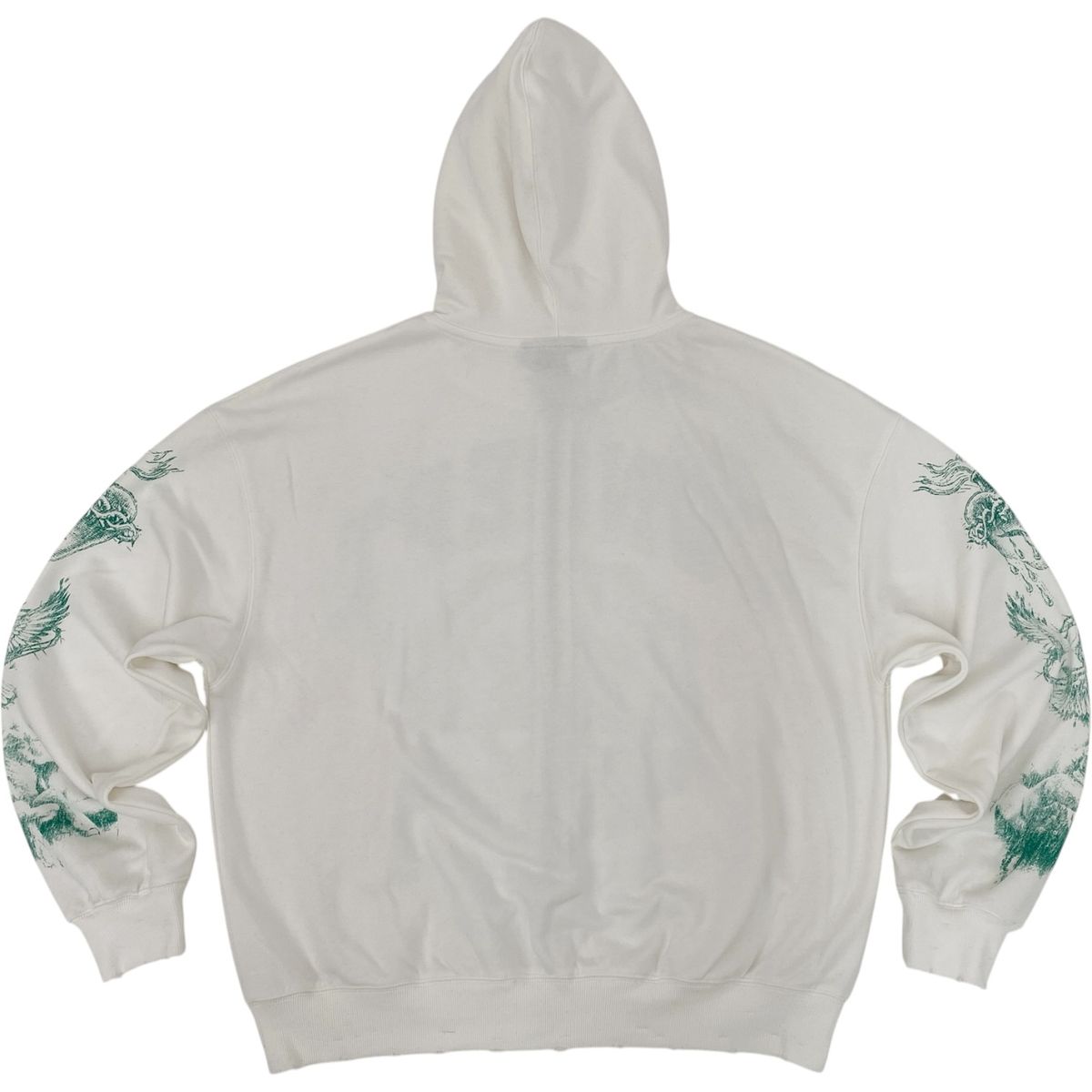 Concept "University" Zip up Hoodie - White/Green